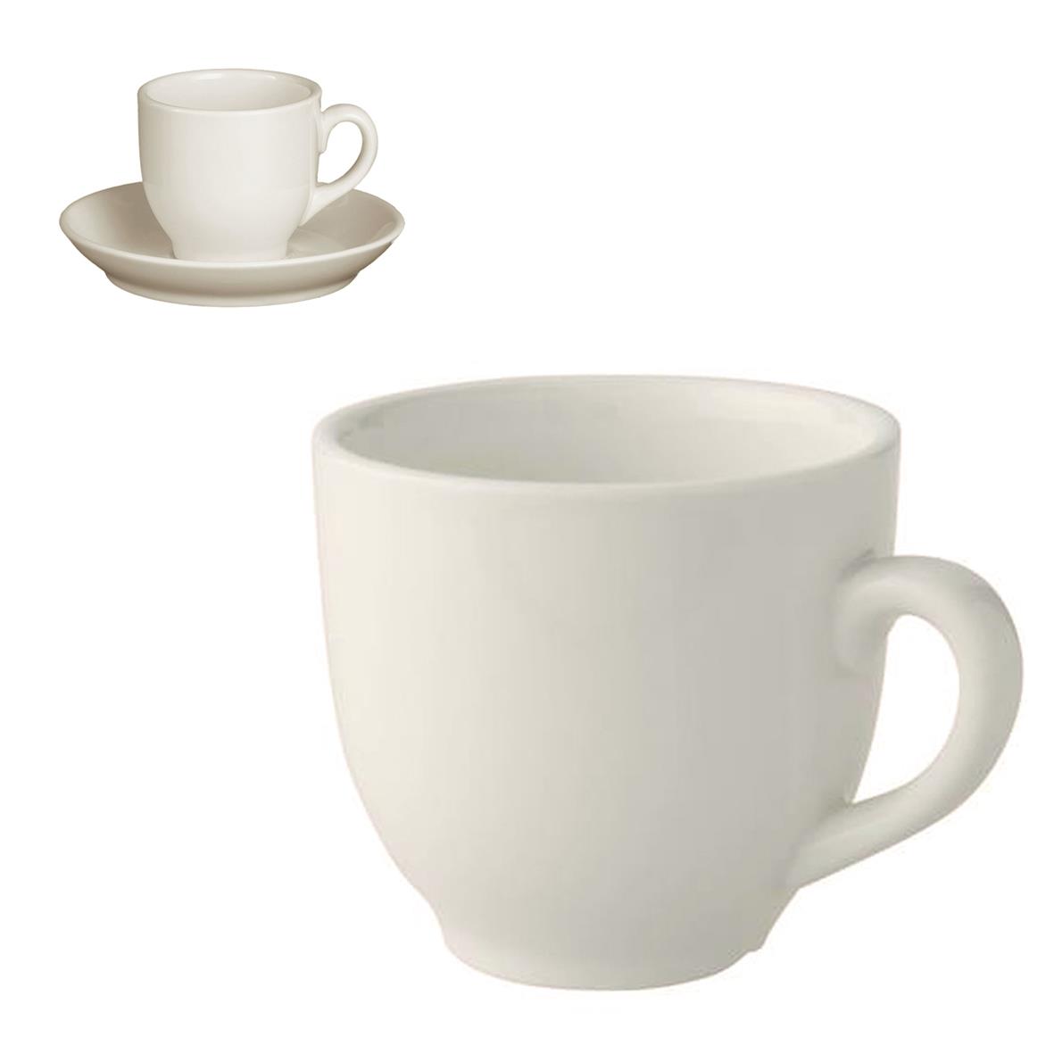 Robusta Koffie Kop ivoor 14 cl. (Enkel SET/12 K+S)