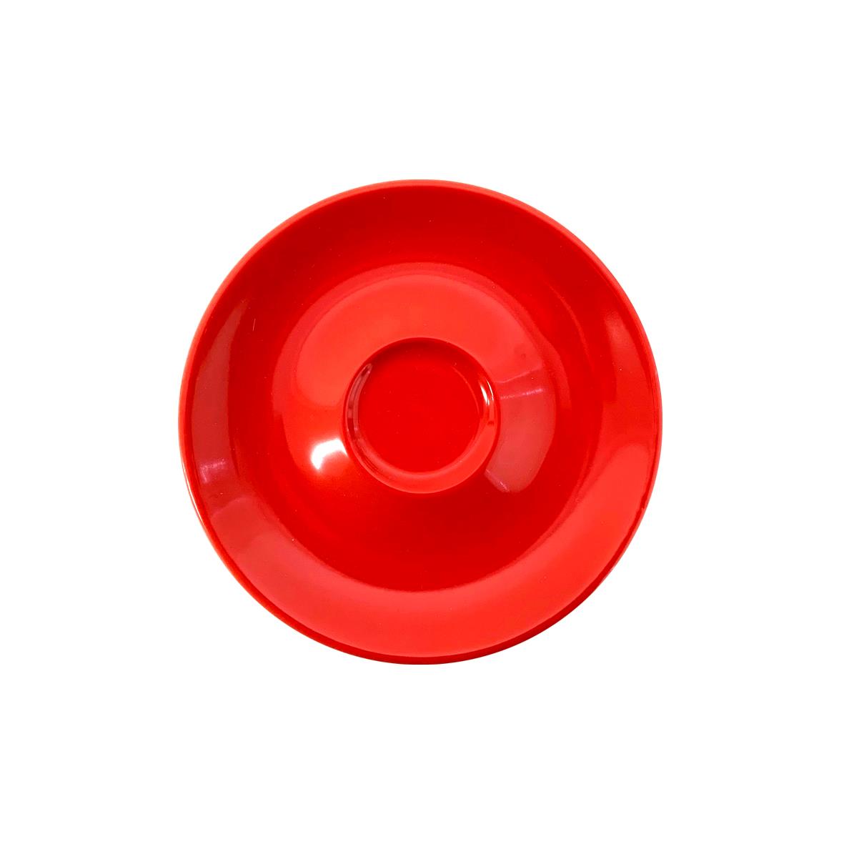 Bola/Rondo Espresso Schotel rood-wit 12.5 cm.