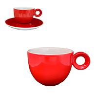 Bola/Rondo Koffie Kop rood-wit 15 cl. - Afbeelding 2