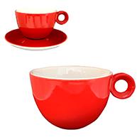 Bola/Rondo Cappuccino Kop rood-wit 20 cl. - Afbeelding 2
