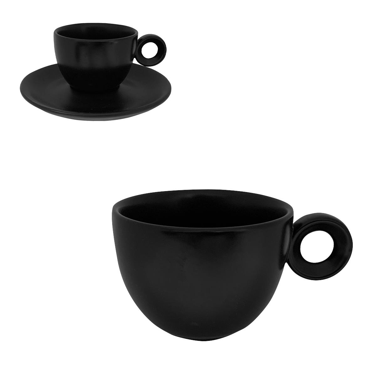 Bola/Rondo Koffie Kop mat zwart 15 cl.