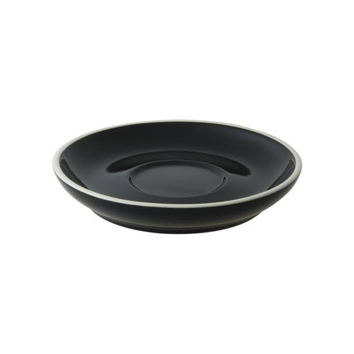 Robusta Cappuccino Schotel zwart 14 cm.