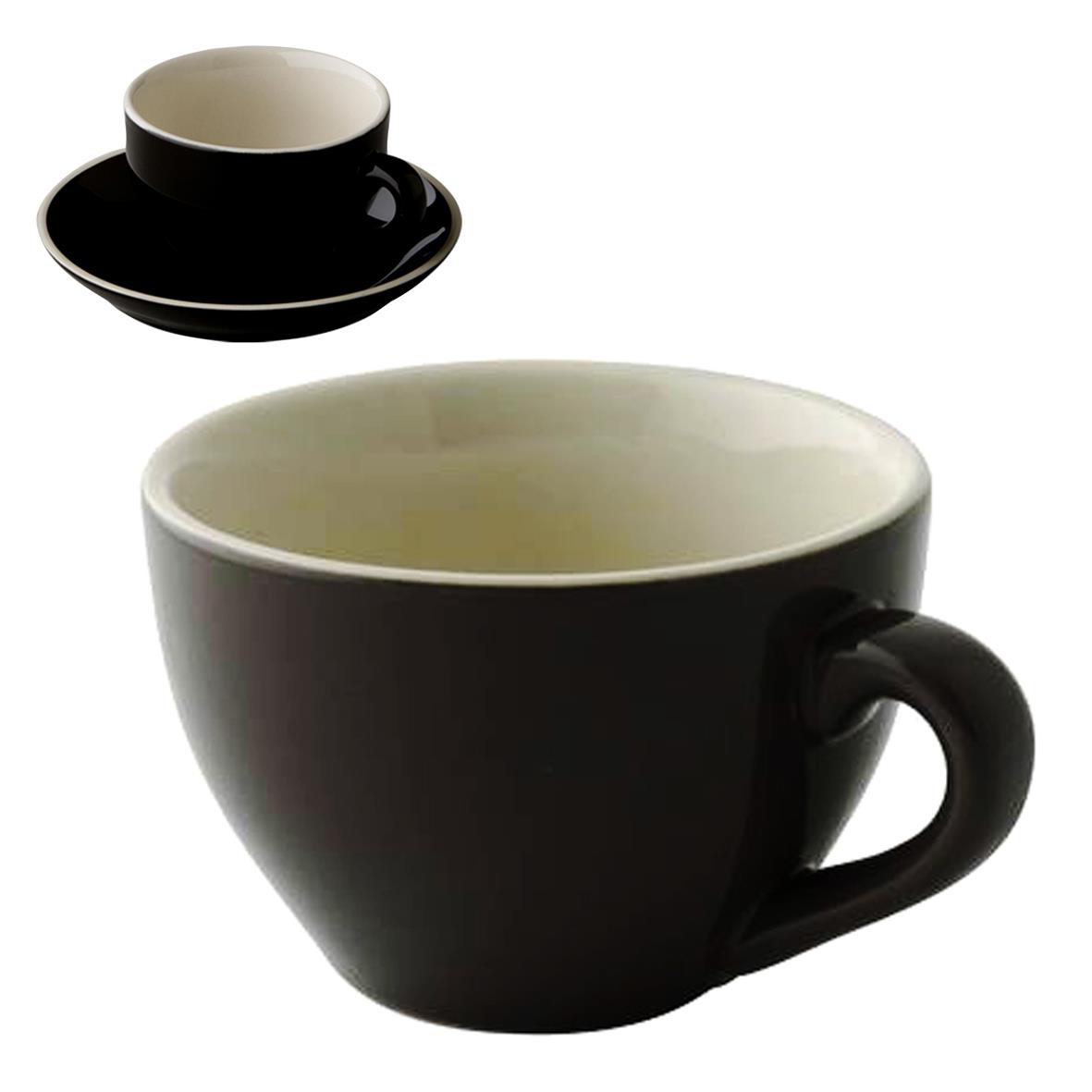Robusta Cappuccino Kop zwart 18 cl.